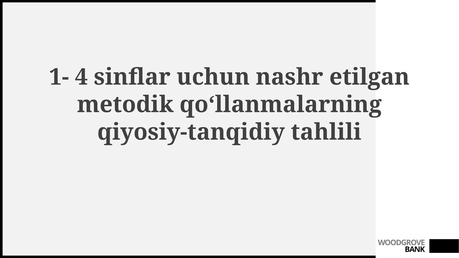 4-sinflar uchun metodik qo'llanmalar