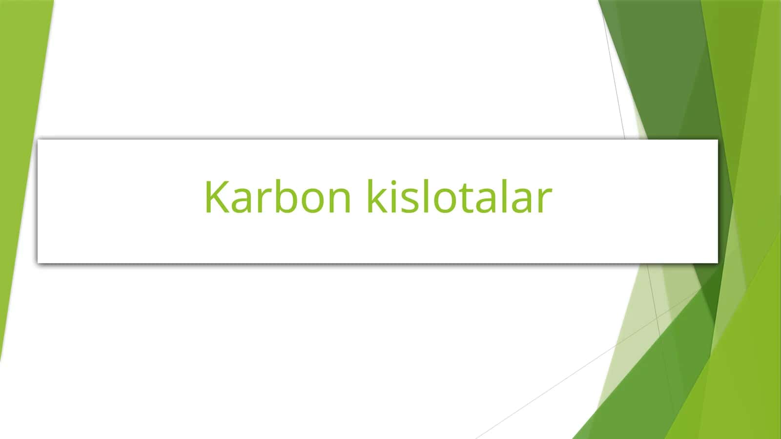 Karbon kislotalar