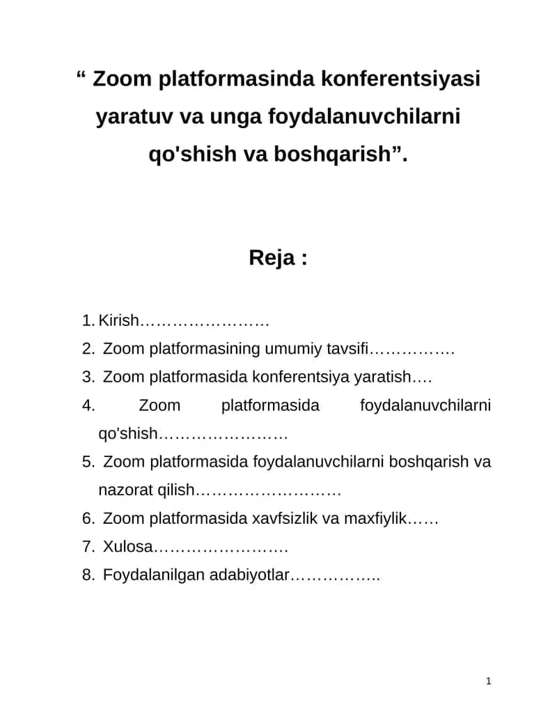 Zoom platformasi
