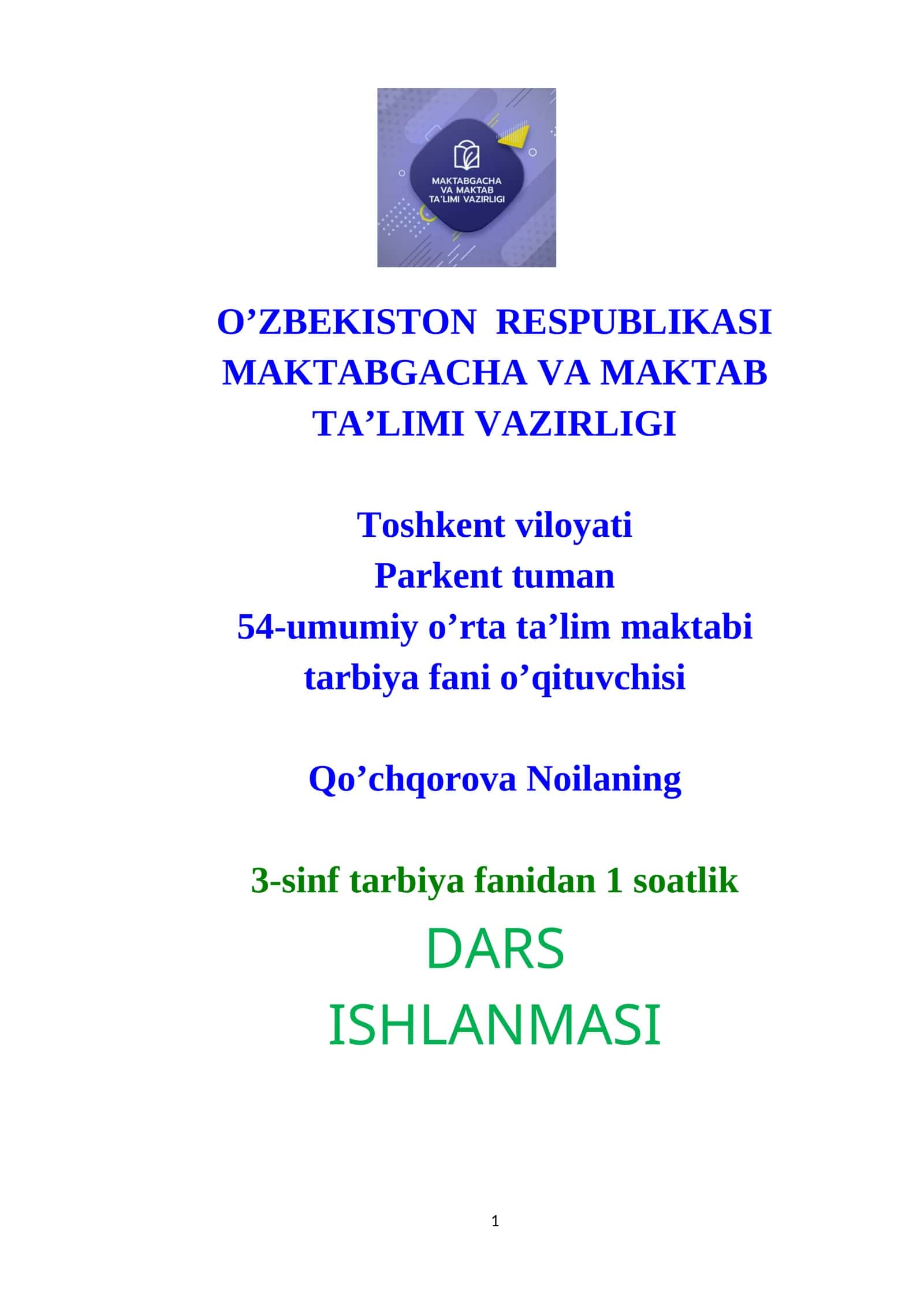 Biz qanday dunyoda yashashni istaymiz?