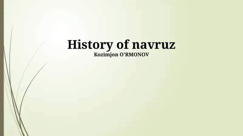 History of Navruz