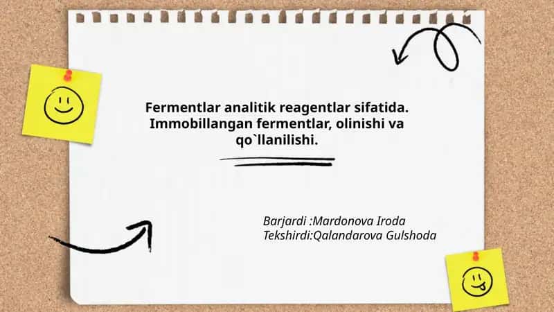 Fermentlar analitik reagentlar sifatida