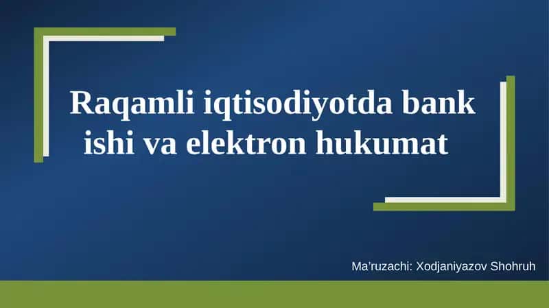 Elektron hukumat va iqtisodiyot