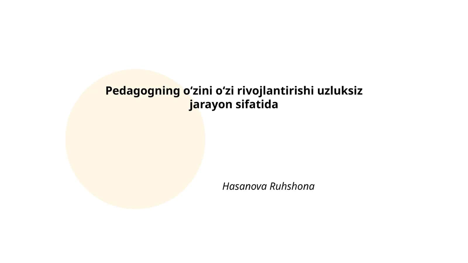 Oʻzini oʻzi rivojlantirish