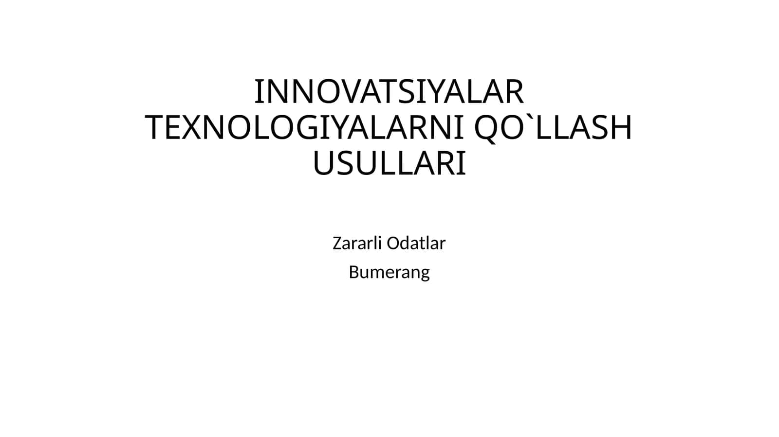Zararli Odatlar