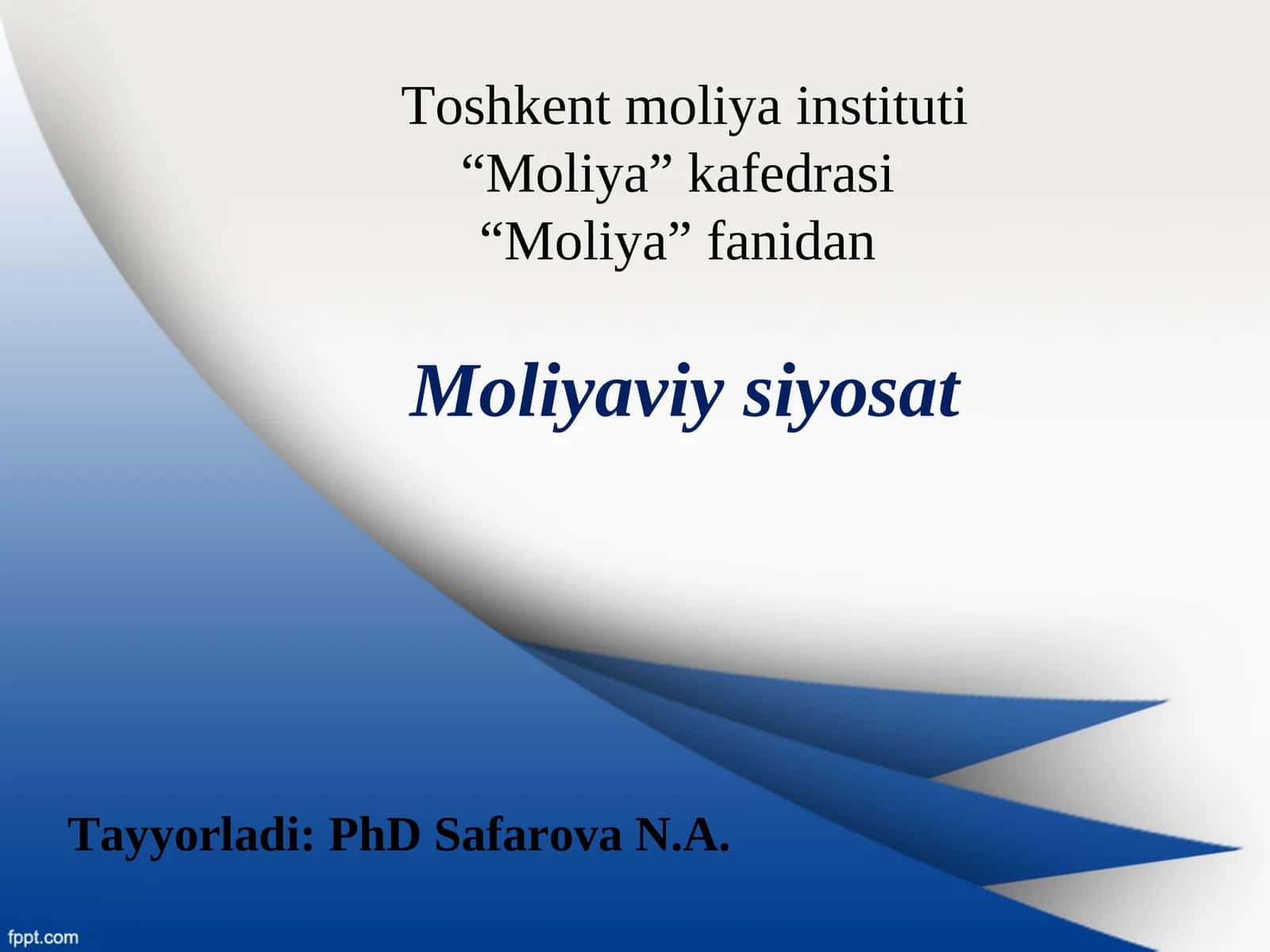 Moliyaviy siyosat