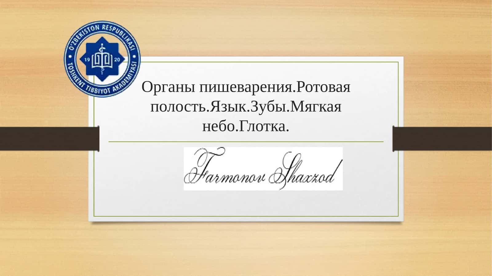 Органы пищеварения