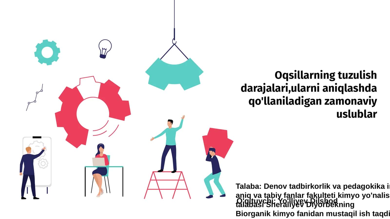 Biorganik kimyo fanidan mustaqil ish taqdimoti