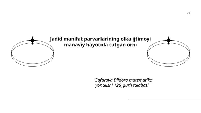 Jadid manifat parvarlarining olka ijtimoyi manaviy hayotida tutgan orni