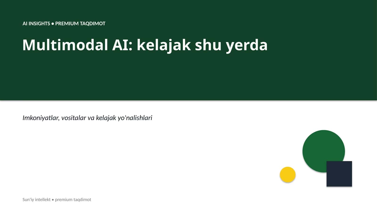 Multimodal AI: kelajak shu yerda