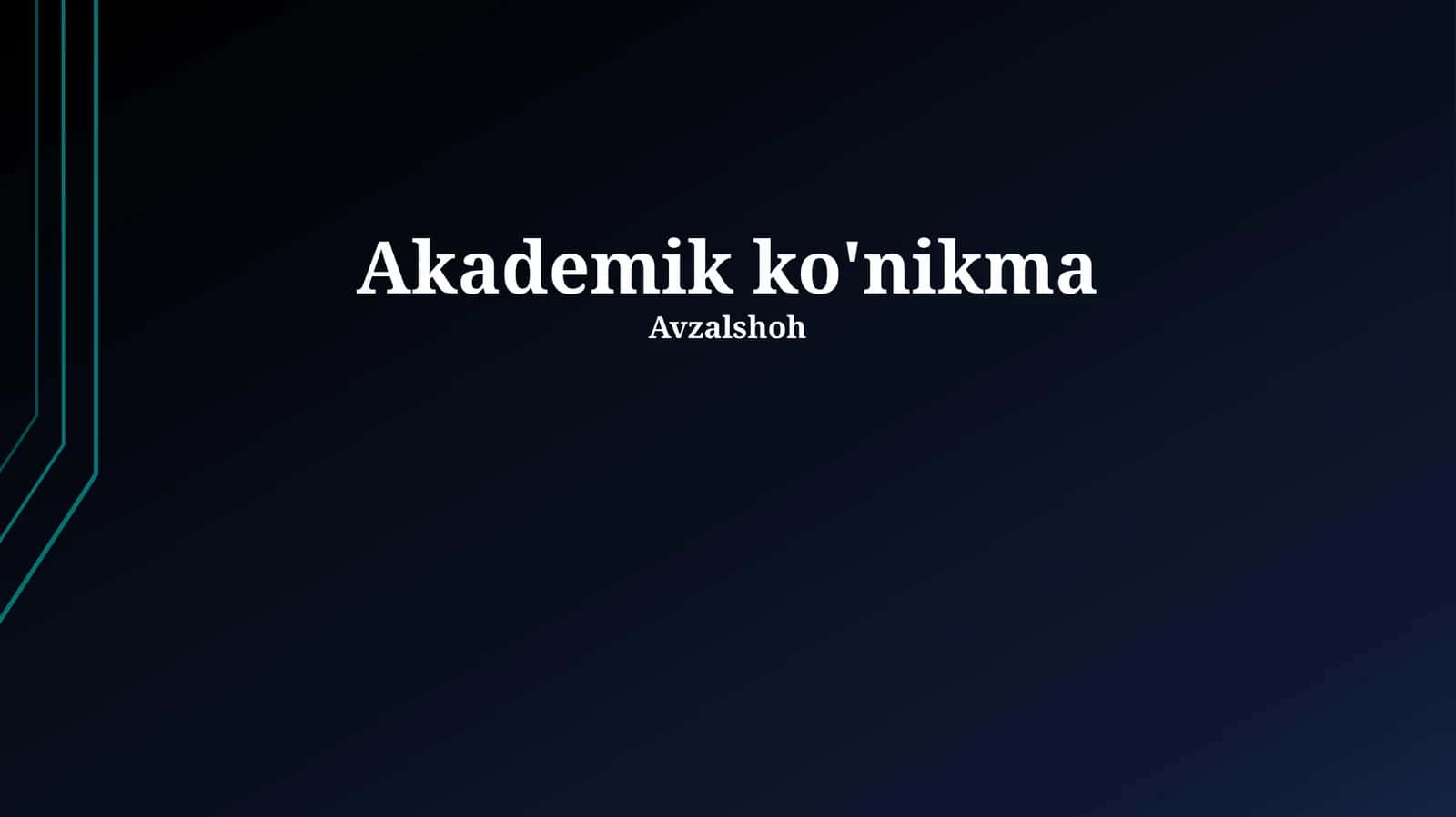 Akademik ko'nikma