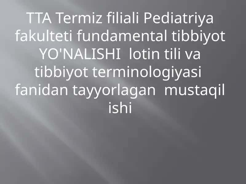 Tibbiyotda lotin-yunon mifologiyalari. Yunon-lotin epigrammalarida tibbiyot va salomatlik.