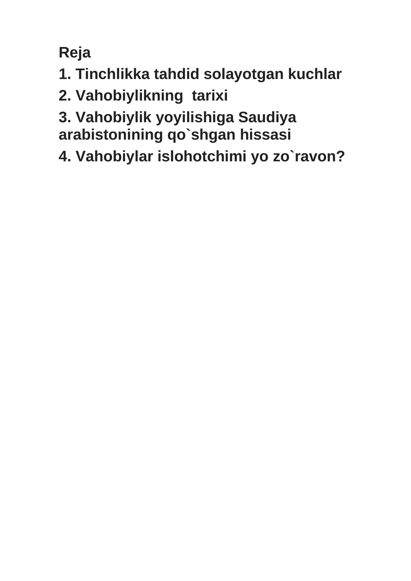 Vahobiylikning tarixi