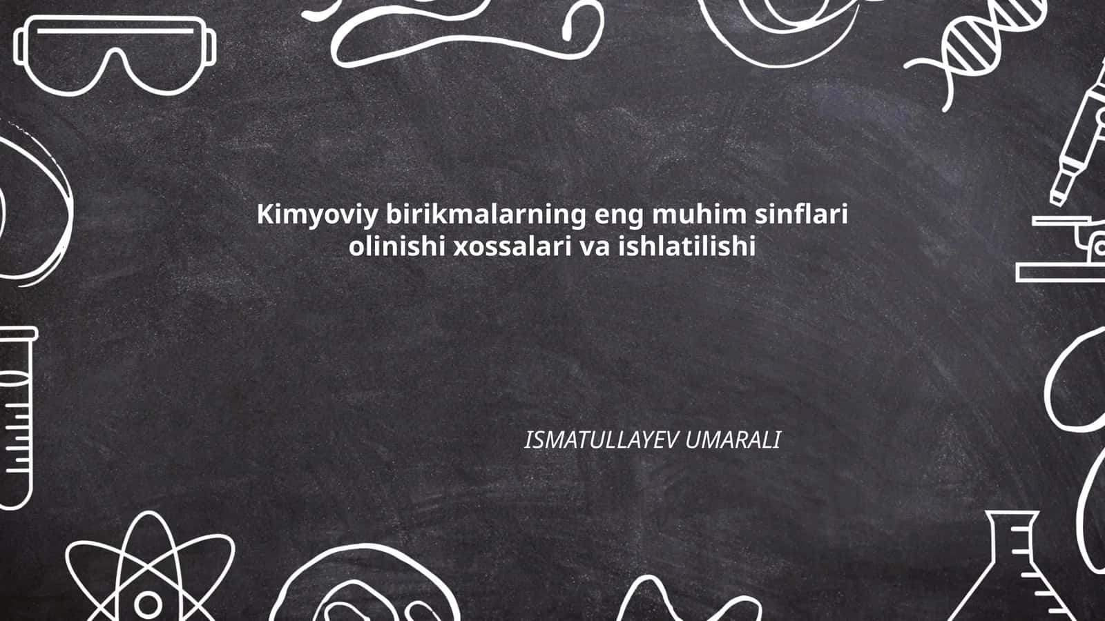 Anorganik birikmalarning eng muhim sinflari olinishi xossalari va ishlatilishi