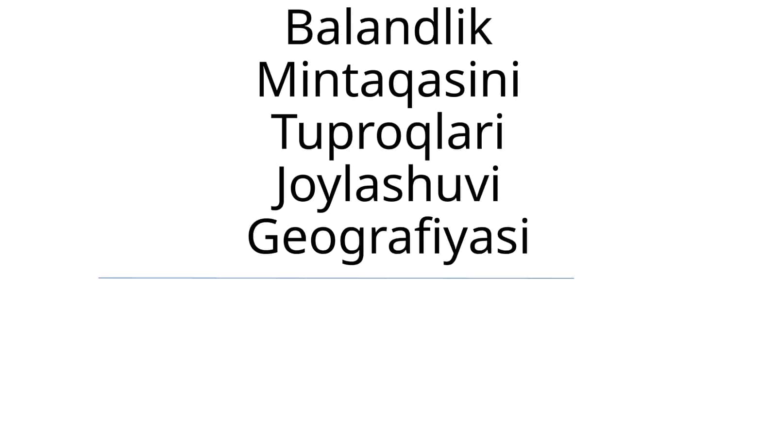 Ózbekistonda Balandlik Mintaqasini Tuproqlari Joylashuvi Geografiyasi