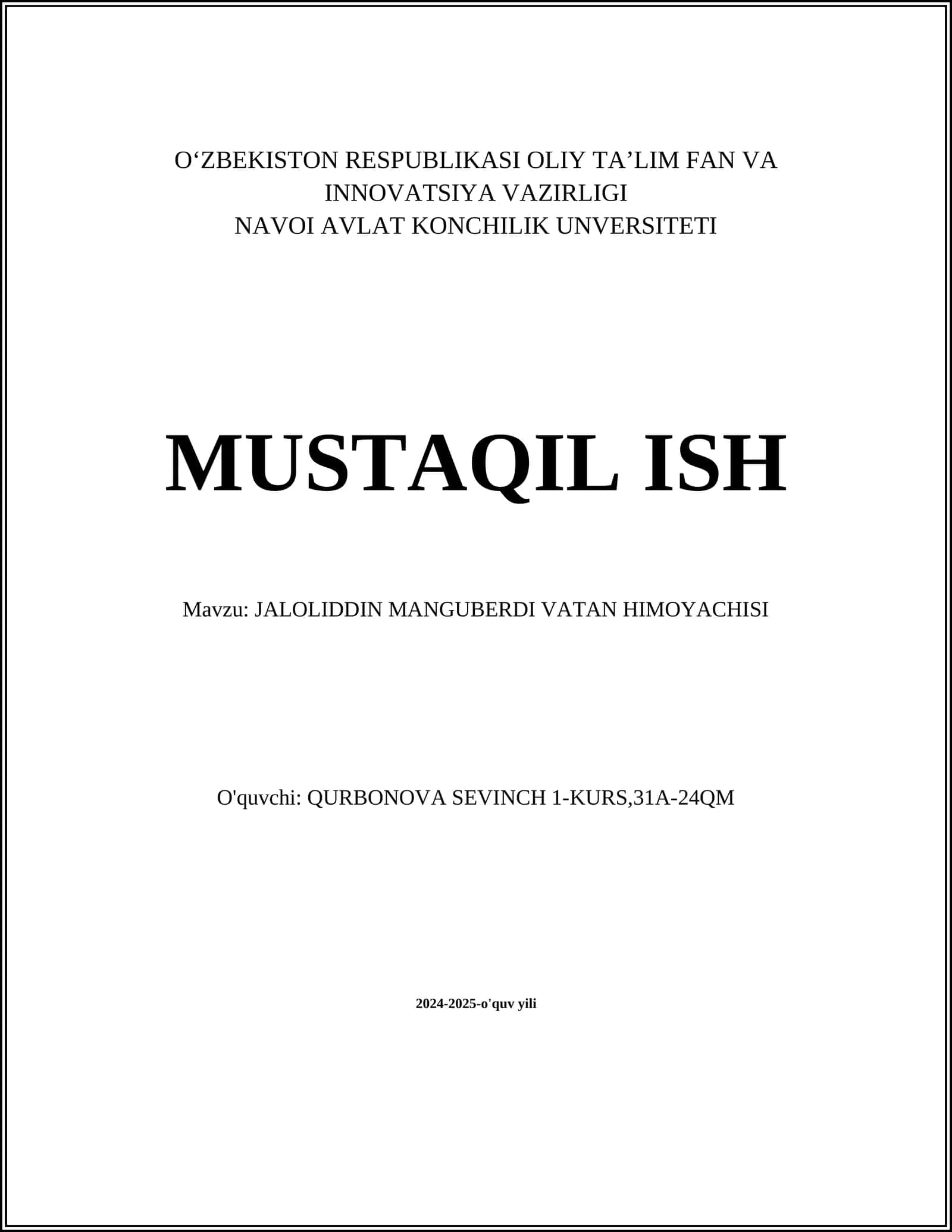 Jaloliddin Manguberdi: Tarixiy arxivlar