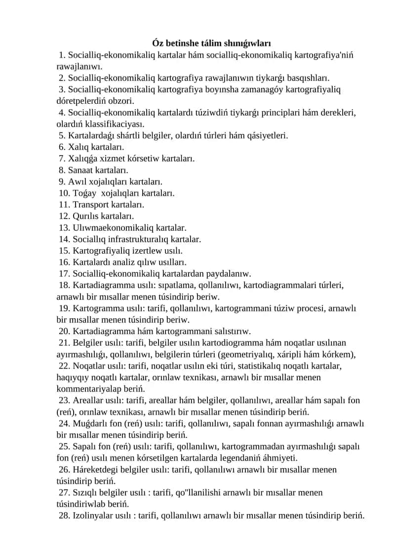 Socialliq-ekonomikaliq kartalar