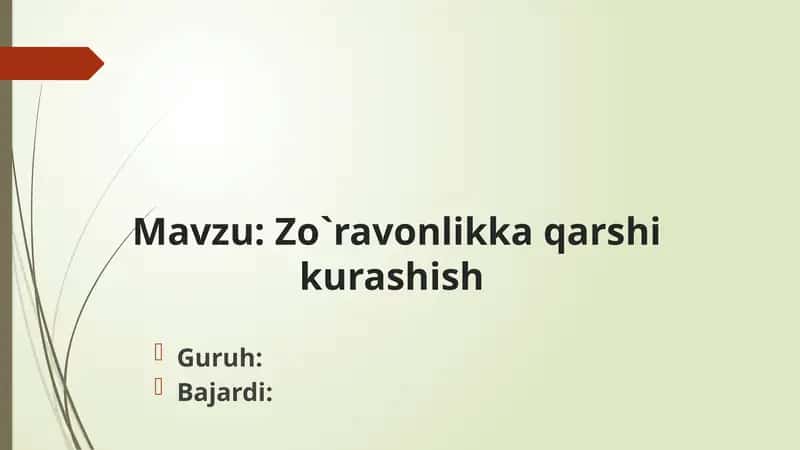 Zo`ravonlikka qarshi kurashish