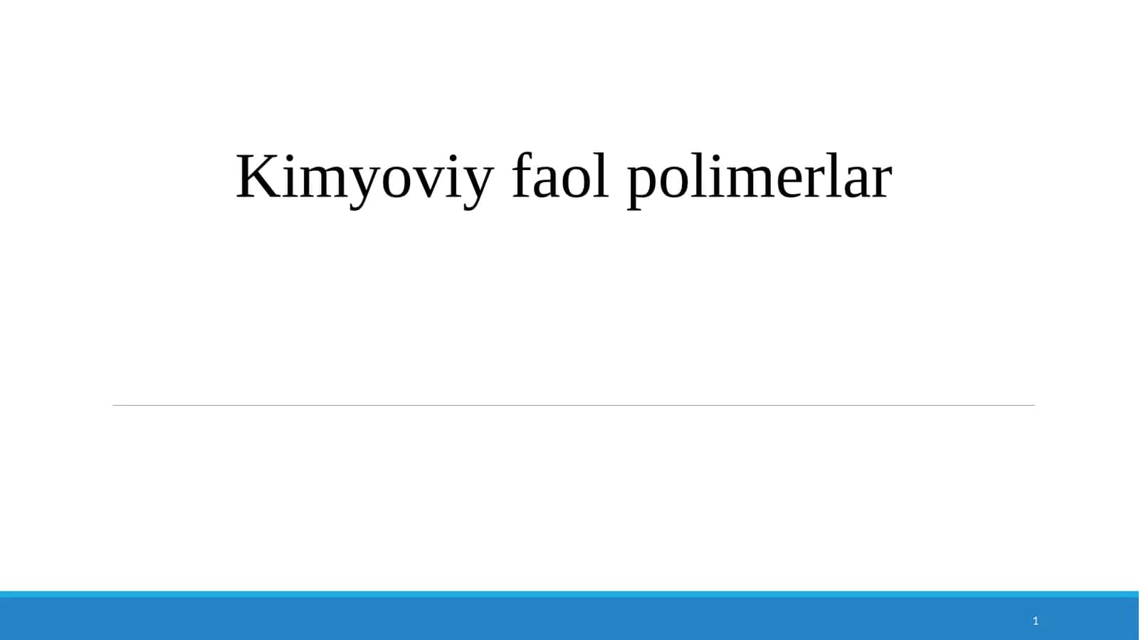 Kimyoviy faol polimerlar