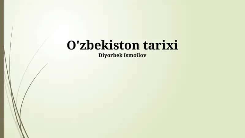 O'zbekiston tarixi