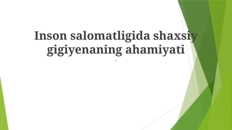 Og'iz gigienasi va umumiy salomatlik
