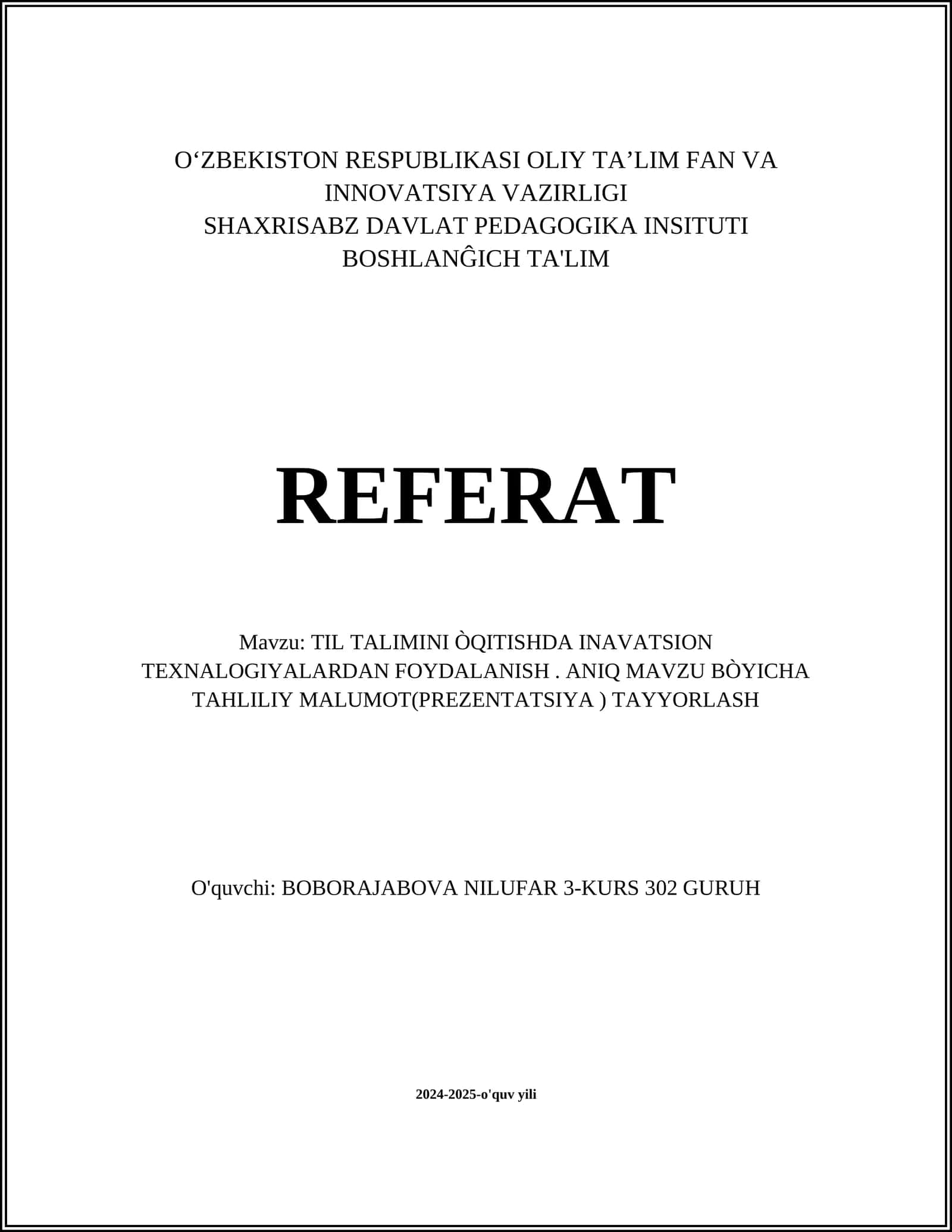 Interaktiv ta'lim texnologiyalari