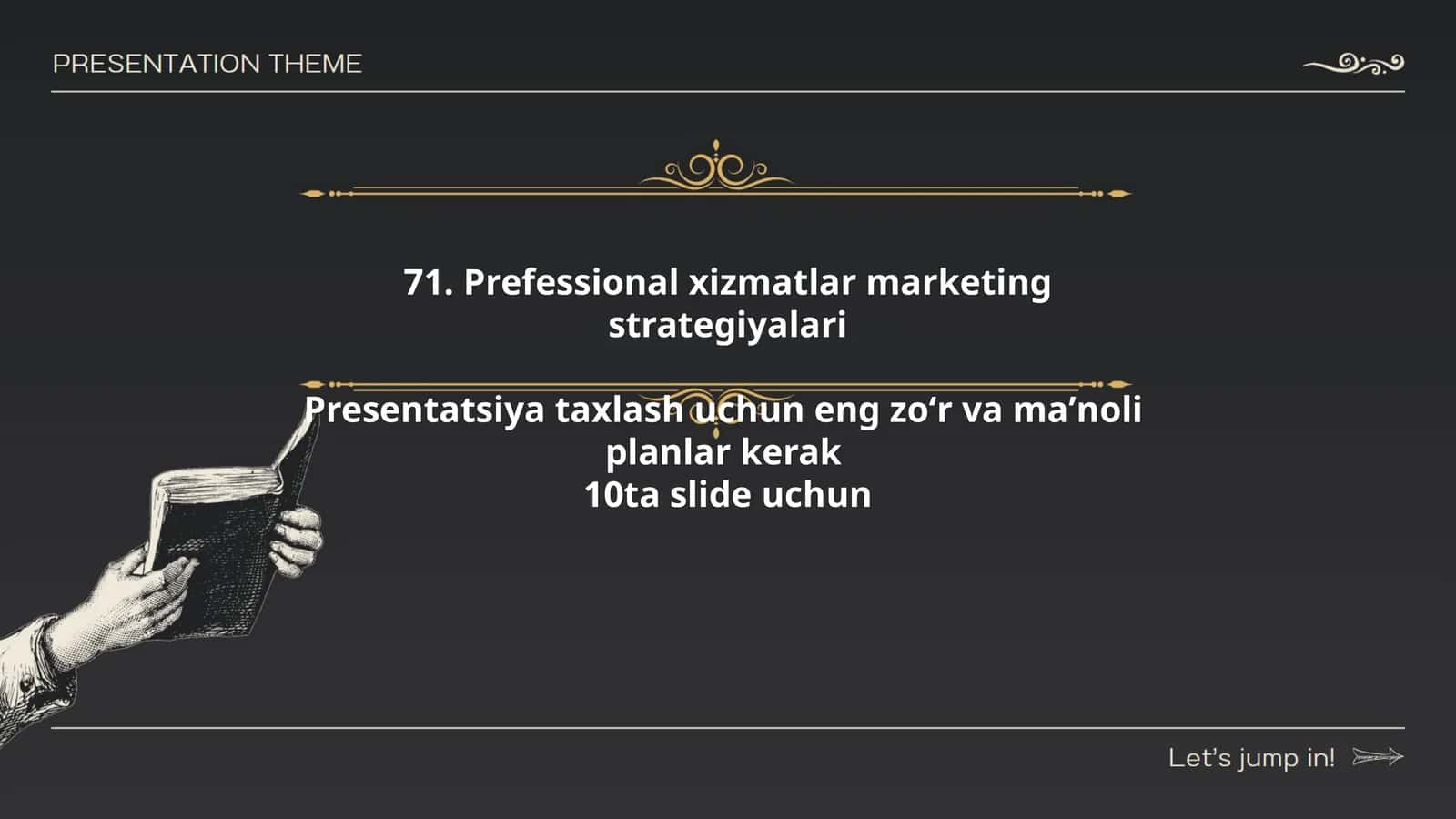 Prefessional xizmatlar marketing strategiyalari