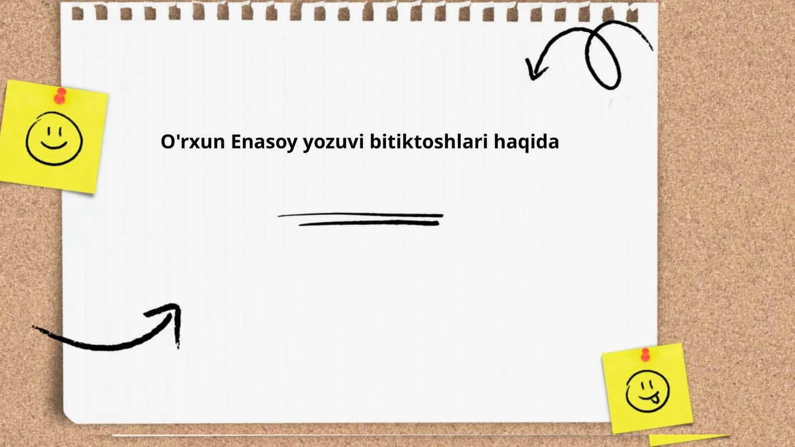 O'rxun Enasoy yozuvi bitiktoshlari haqida