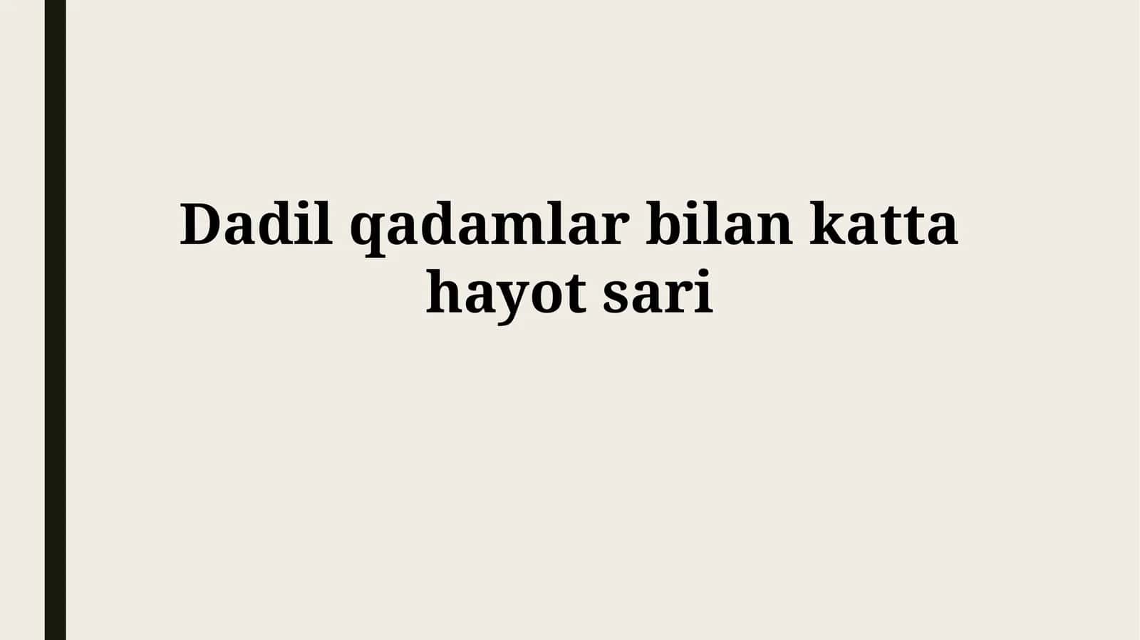 Kichik Qadamlar - Katta Imkoniyatlar