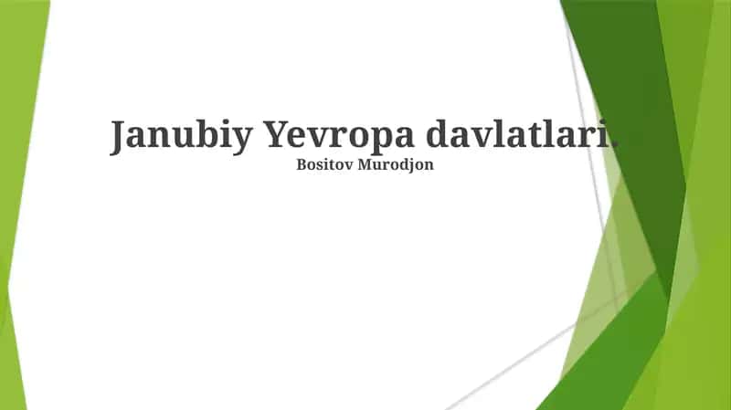 Janubiy Yevropa davlatlari