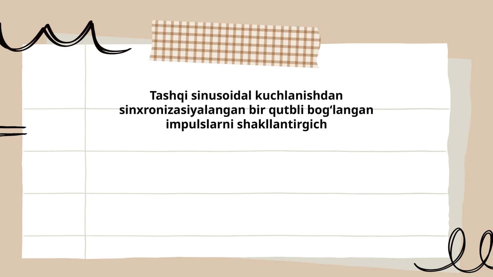 Sinusoidal kuchlanishning tavsifi