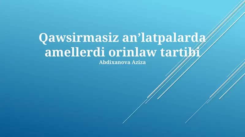 Matematikaliq ańlatpalarda operatsiyalar