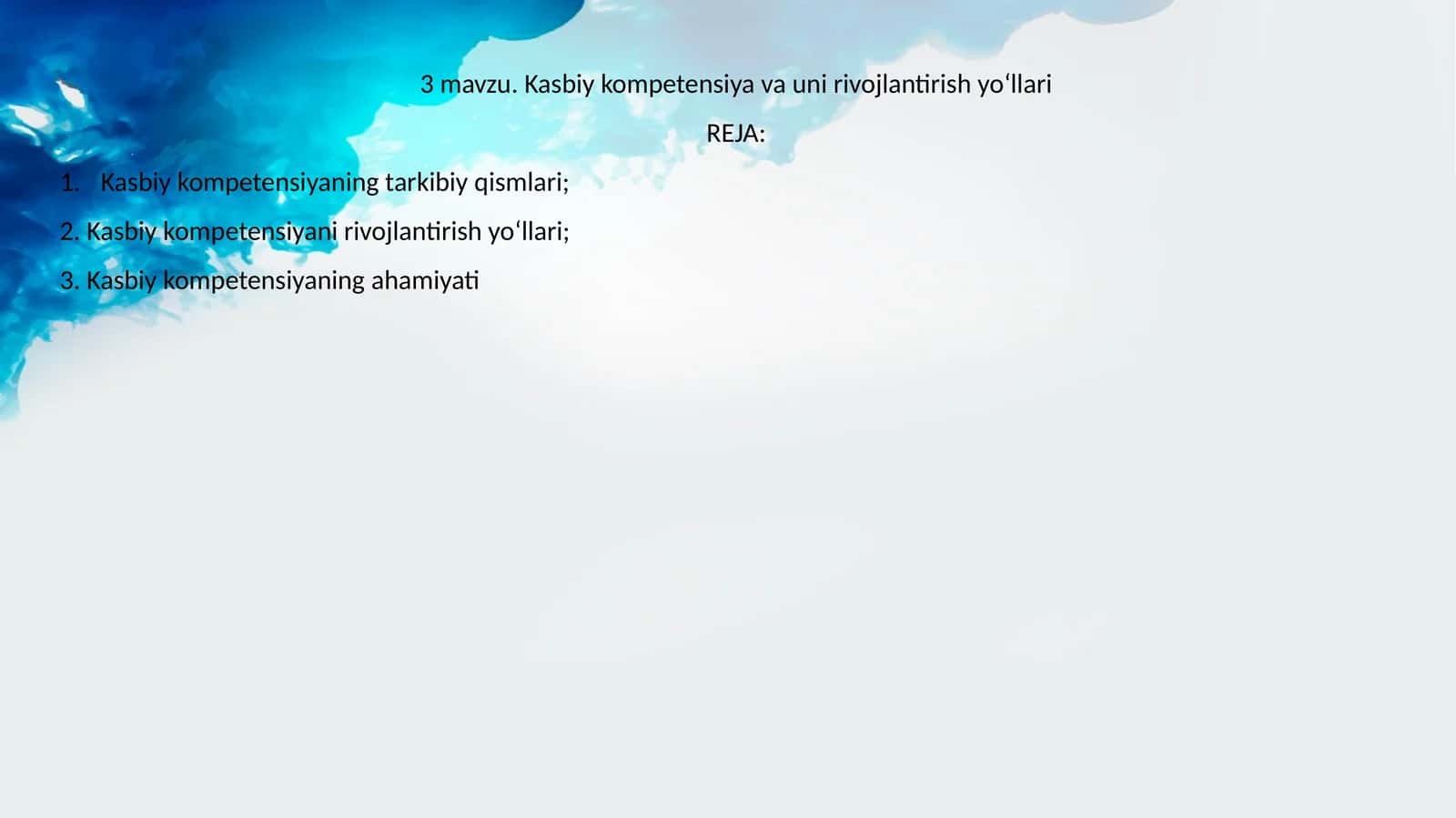 Kasbiy kompetensiya va uni rivojlantirish yo‘llari