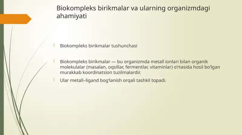 Biokompleks birikmalar