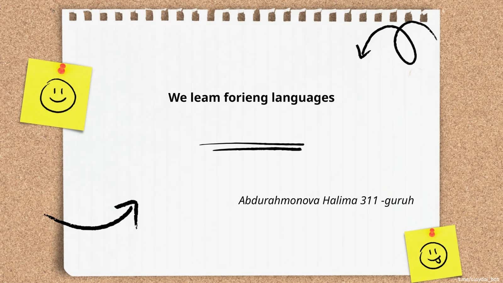 We leam forieng languages