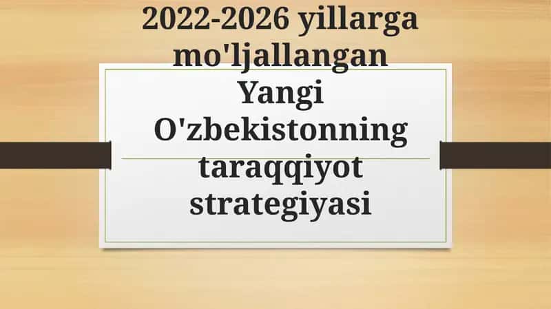 Yangi O'zbekiston Taraqqiyoti strategiyasi