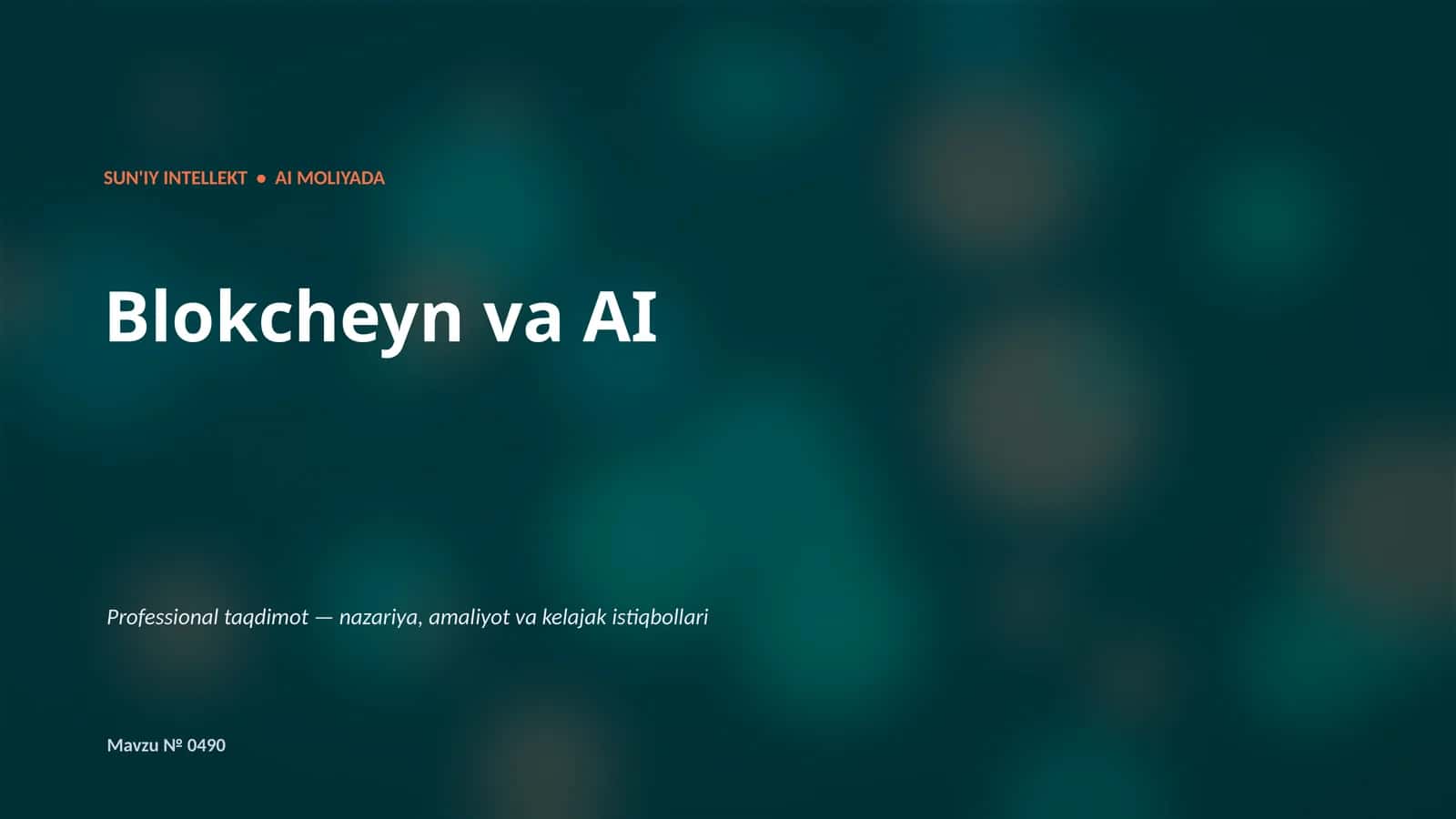 SUN'IY INTELLEKT • AI MOLIYADA