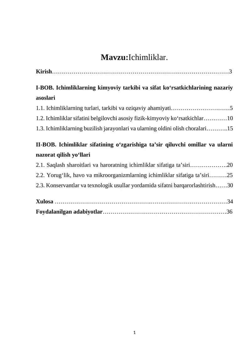 Ichimliklar