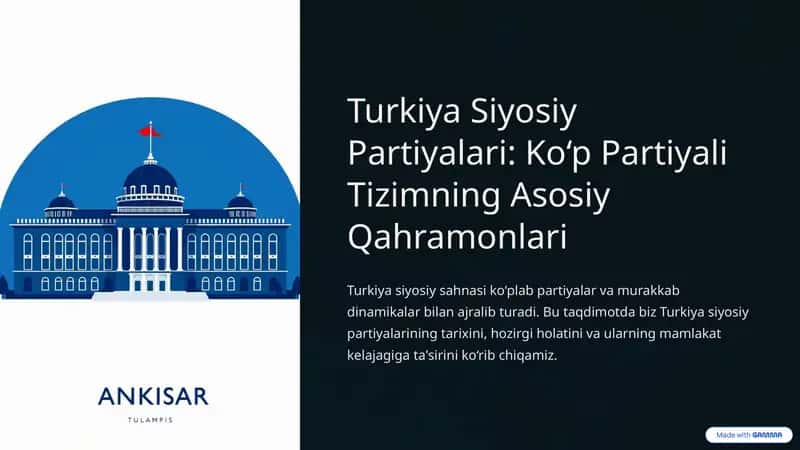 Turkiya Siyosiy Partiyalari: Ko‘p Partiyali Tizimning Asosiy Qahramonlari