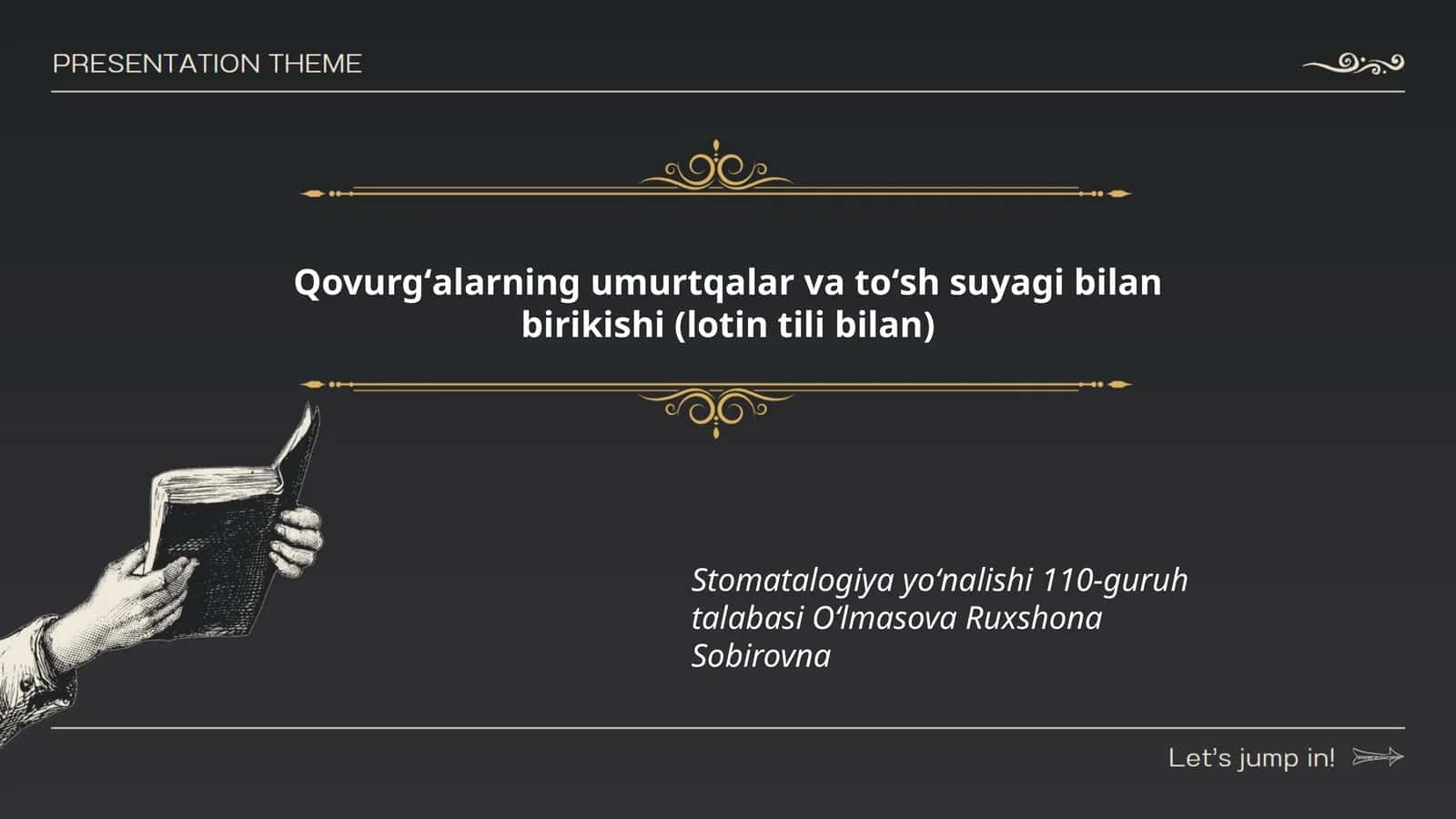 Qovurgʻalarning umurtqalar va toʻsh suyagi bilan birikishi (lotin tili bilan)