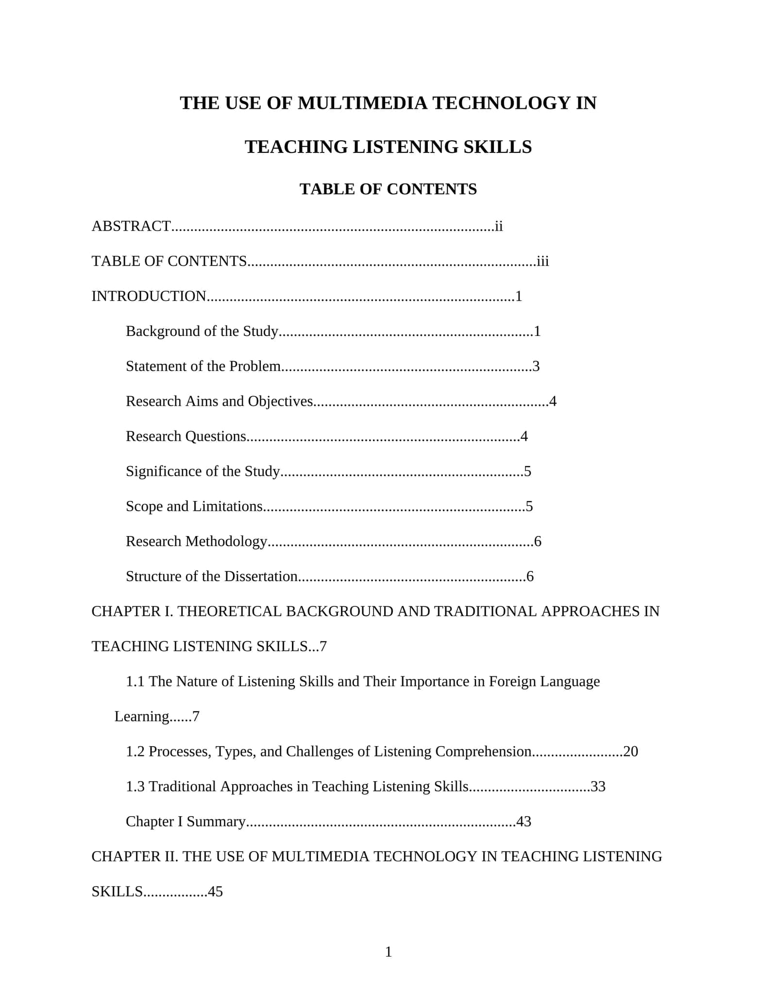 THE USE OF MULTIMEDIA TECHNOLOGY IN TEACHING LISTENING SKILLS