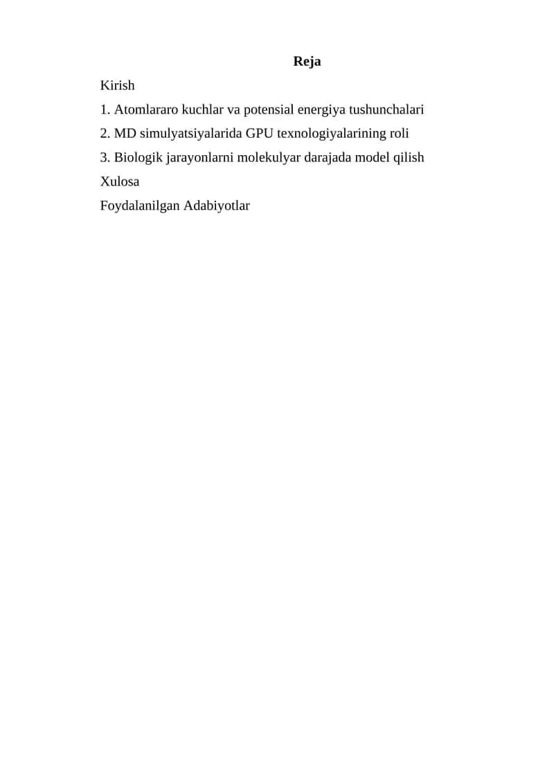 Molekulyar dinamik simulyatsiyalari