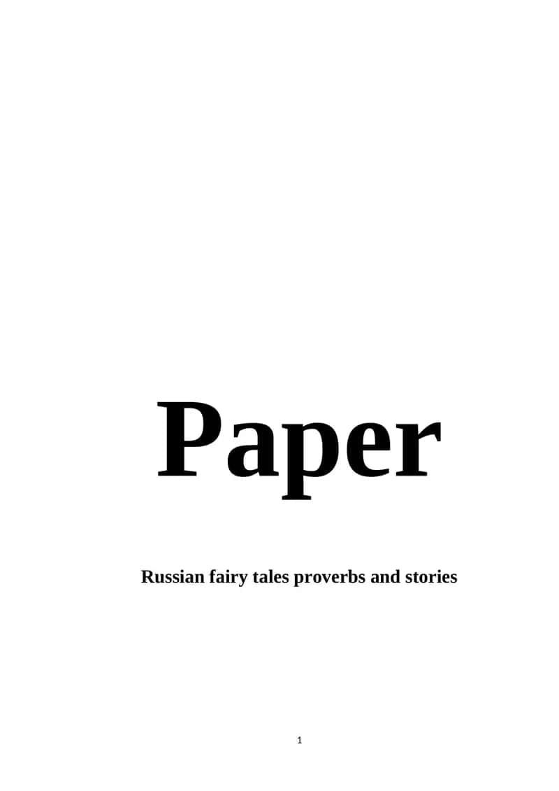 Russian fairy tales proverbs and stories