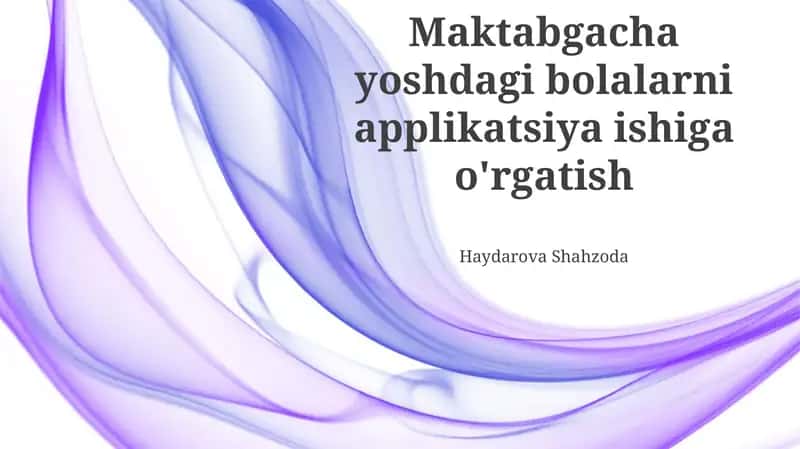 Applikatsiya texnikasi asoslari