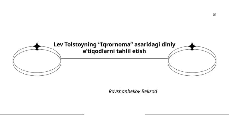 Lev Tolstoyning “Iqrornoma” asaridagi diniy eʼtiqodlarni tahlil etish