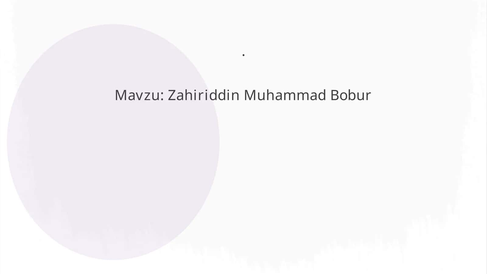 Zahiriddin Muhammad Bobur
