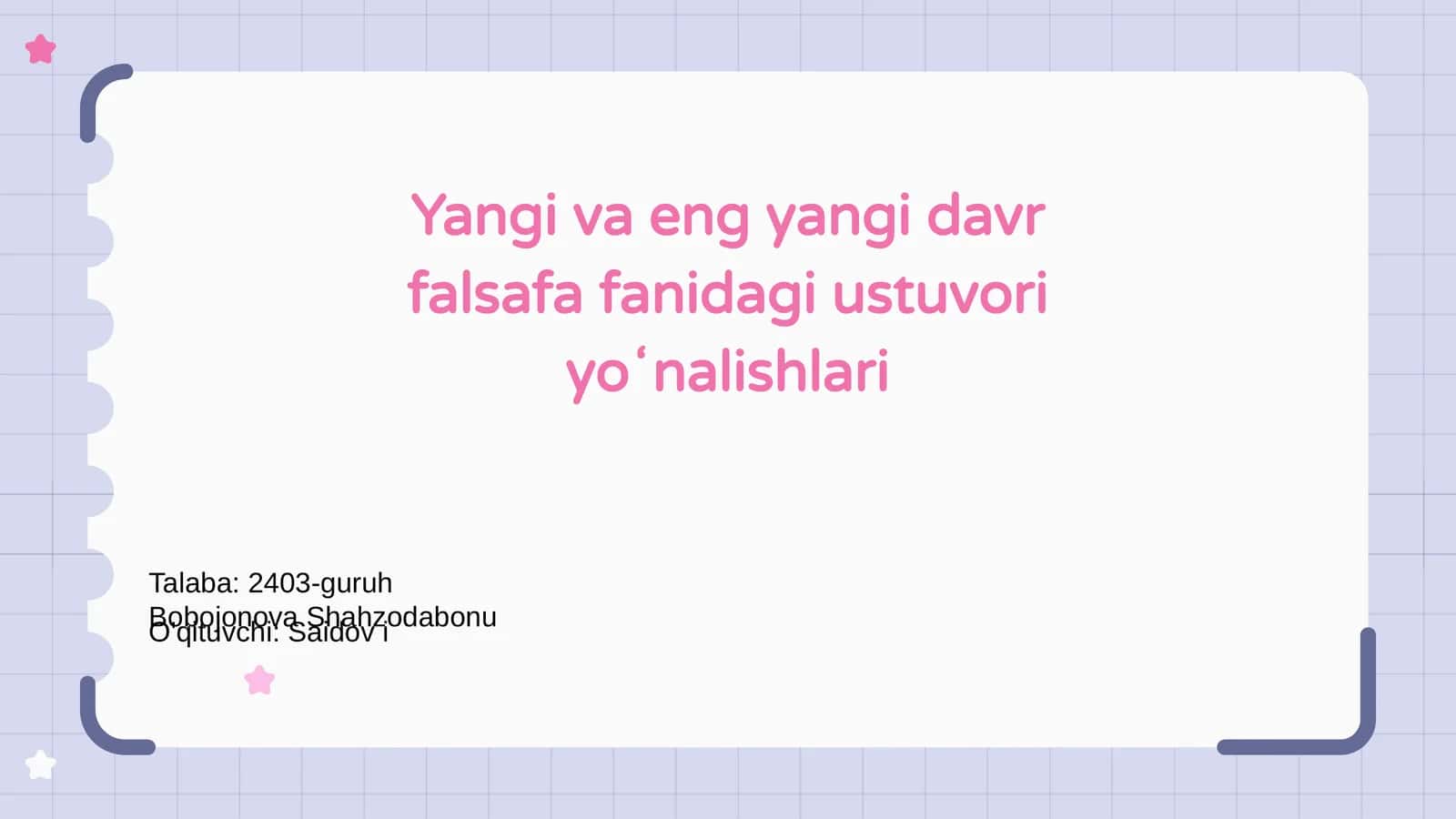 Yangi va eng yangi davr falsafa fanidagi ustuvori yoʻnalishlari
