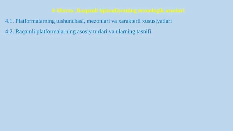 Raqamli iqtisodiyotda bulutli hisoblash, katta ma'lumotlar va buyumlar interneti texnologiyalari