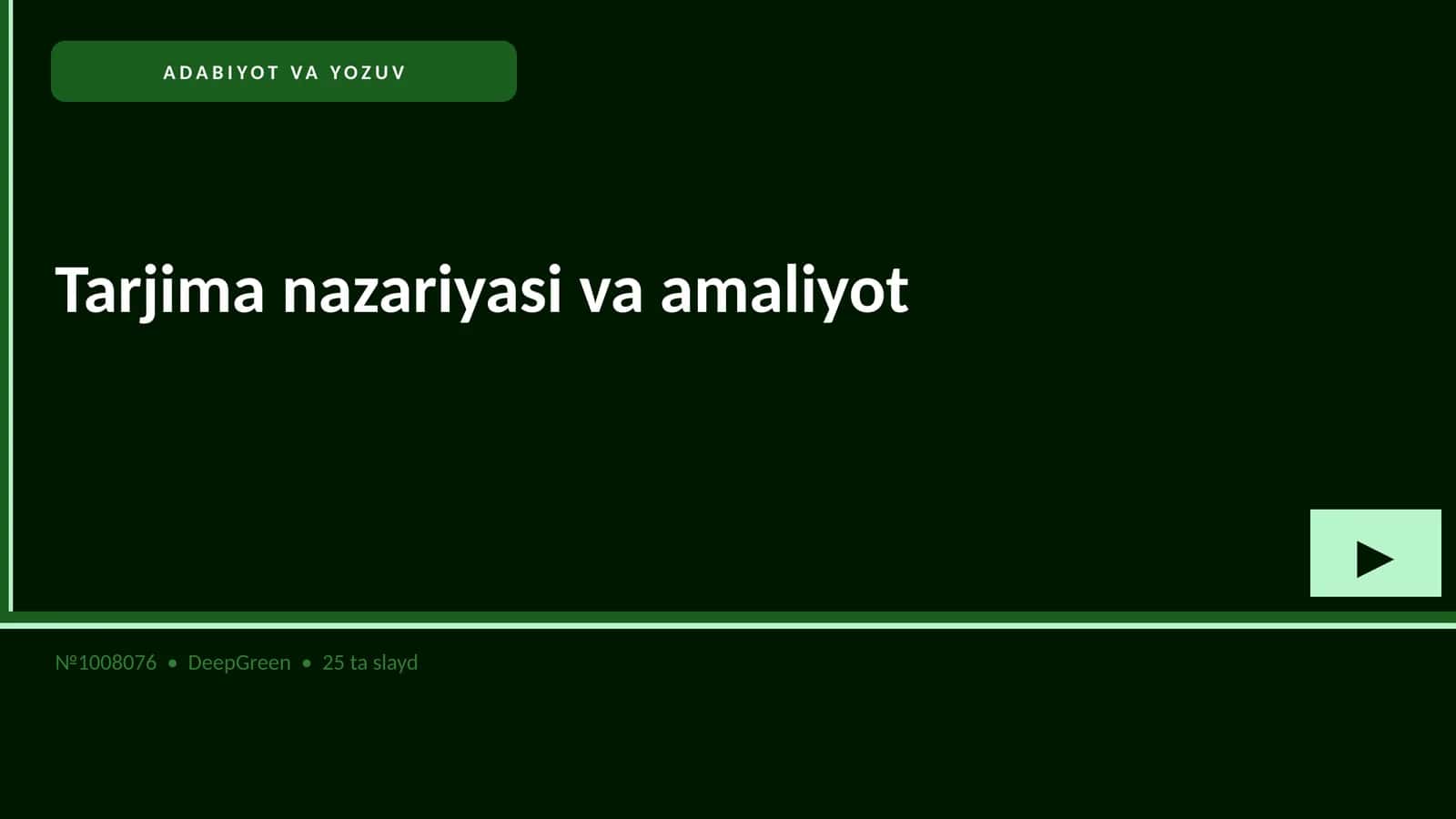 Tarjima nazariyasi va amaliyot