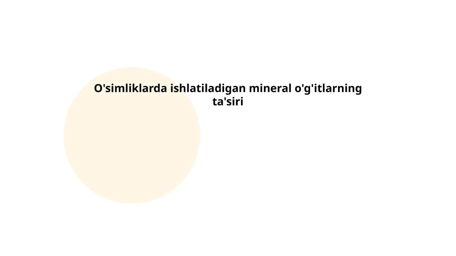 Azotli o'g'itlarning samaradorligi